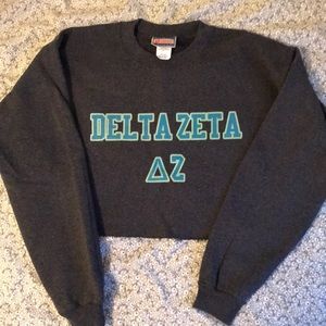 Delta Zeta Cropped Hoodie